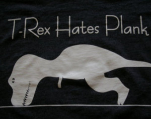 Next Day Shipping! XL T-Rex Hates Plank T-shirt. Fitness t-shirt, mens ...
