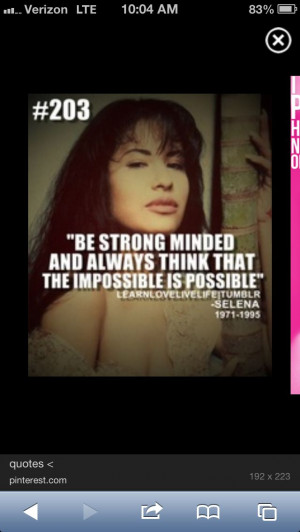 Selena quote.
