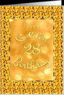 28th Birthday Birthday-age 28-golden