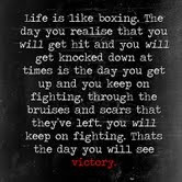 life is like boxing...
