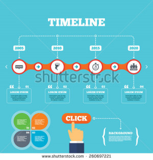 Timeline with arrows and quotes. Strike icon. Storm bad weather and ...
