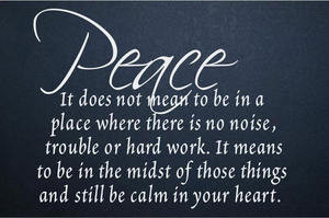 ... Mean To Be In A Place Where There Is No Noise, Trouble Or Hard Work