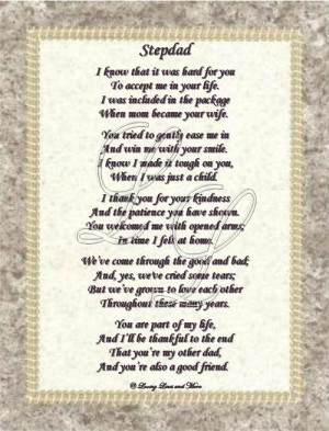 step father poems i love you dad poem personalized step dad poem step ...