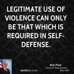 ... use of violence can only be that which is required in self-defense