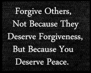 Forgiveness and peace