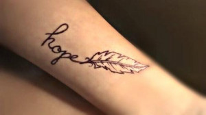 hope hope hope tattoos feather tattoos tattoos tattoo designs tattoo ...