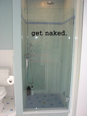 funny bathroom shower glass inspirational vinyl wall decal quotes ...