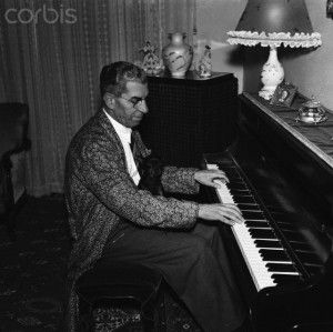 Lucky Luciano Playing Piano with Pet Dog