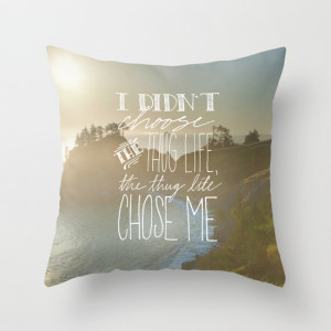 Oddly Placed Quotes 2 : Thug Life Throw Pillow