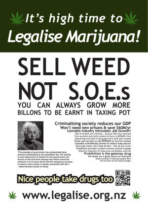 Sell weed not SOEs Marijuana Poster 2013