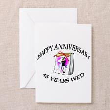 45th Wedding Anniversary Bells Greeting Card