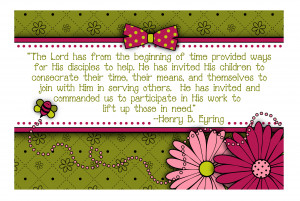 Lds Clipart Fhe Relief Society Primary Talks Visiting Teaching Pic