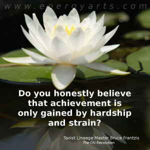 Do yo honestly believe that achievement is only gained by hardship ...