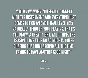 ... the instrument and everything just com... - Slash at Lifehack Quotes