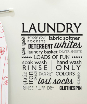 Laundry' Wall Quotes Decal