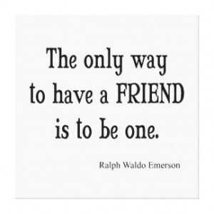 Vintage Emerson Inspirational Friendship Quote Gallery Wrap Canvas