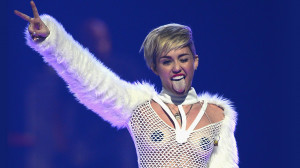 Miley Cyrus Shocks In Sheer Dress & Pasties at iHeartRadio Music ...