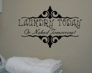 Details about LAUNDRY ROOM QUOTE DECAL ART VINYL WALL STICKER ...