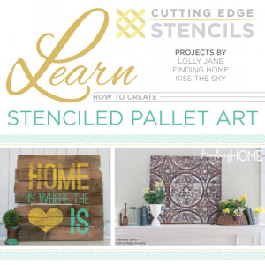 Learn how to stencil pallet or wood art using stencils from Cutting ...