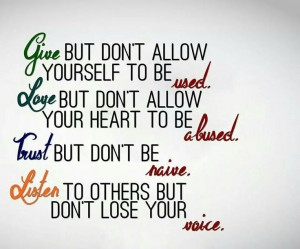 Don't lose yourself to someone else