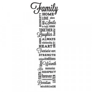 Room Mates Family Quote Peel and Stick Wall Decal