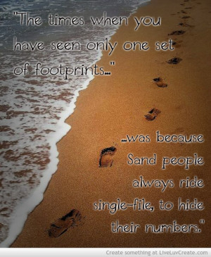 Footprints in the Sand Jesus Carried You