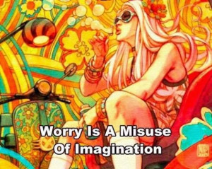 Stop worrying art quote