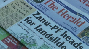 Screen grab of copies of The Herald newspaper for sale on Friday 2 ...
