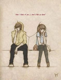 boy, cute, girl, cartoon, drawing, couple, quote, simon More
