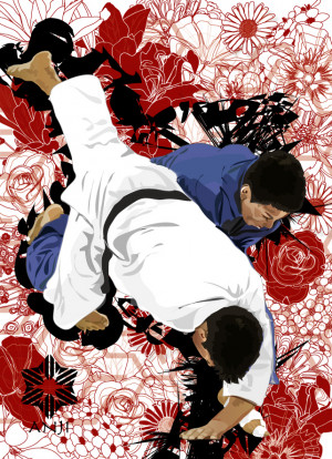 Judo Throw Mudge Traditional Art Drawings Other