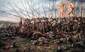 Pikemen at the Battle of Rocroi in France, in 1643: picture by ...