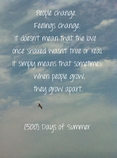 500 Days Of Summer Quotes People Change