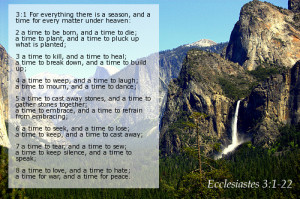 For everything there is a season…