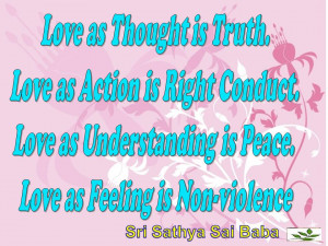 is right conduct love as understanding is peace love as feeling is non ...