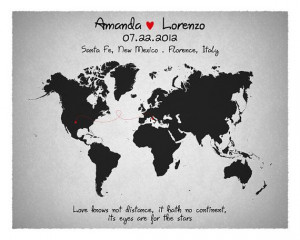 Long Distance personalized Relationship Quote Poster by luzdesign, € ...