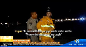 Police officer caught on camera handcuffing a FIREFIGHTER as he was ...