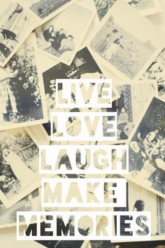 live love laugh make memories - inspirational words metal displate by ...