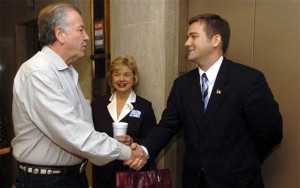 Image: Billy Tauzin III and La. Secretary of State Fox McKeithen