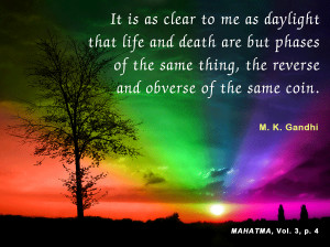 Dealing With Death Quotes Mahatma gandhi quotes on death