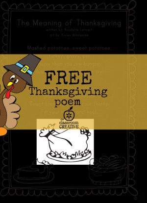 Free Printable Thanksgiving Kid Poems
