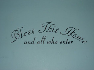... This Home and all who enter matte finish vinyl wall quote saying decal