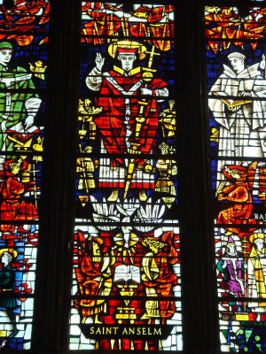 St Anselm, from this window in Canterbury Cathedral
