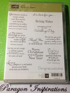 ... -Stampin-Up-OCCASIONAL-QUOTES-Holiday-Birthday-Wedding-Scripted-NEW