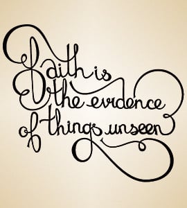 Tattoo quote on faith