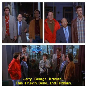 Seinfeld quote - Elaine's two groups of friends, 'The Bizarro Jerry'