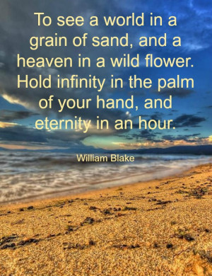 To see a world in a grain of sand