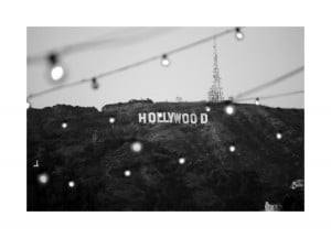 Hollywood Sign Black And White