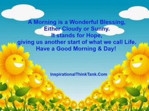... Wonderful Blessing, Either Cloudy or Sunny. Have a Good Morning & Day