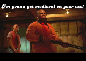 Boomerang Kaart: I'm gonna get medieval on your ass