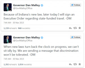 ... Becomes First State To Boycott Indiana Over LGBT Discrimination Law